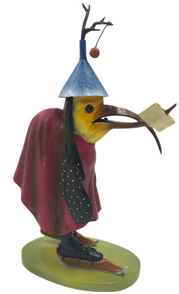 Bosch Bird With Letter From Temptation Sculpture messenger Christian